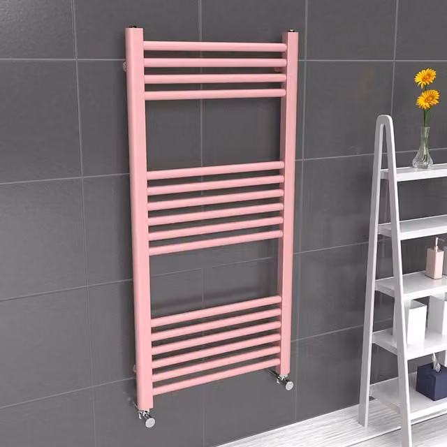 Lux Heat Coloured Towel Radiator in Pink, W: 500 mm, H: 1000 mm