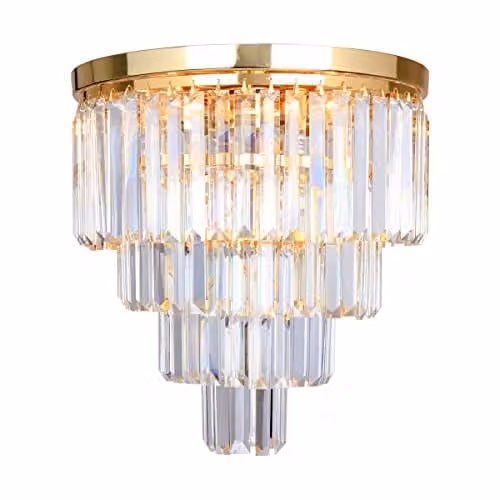 Netlighting Zumaline Amedeo Ceiling Light in Gold and Glass with 5x E14 Bulbs