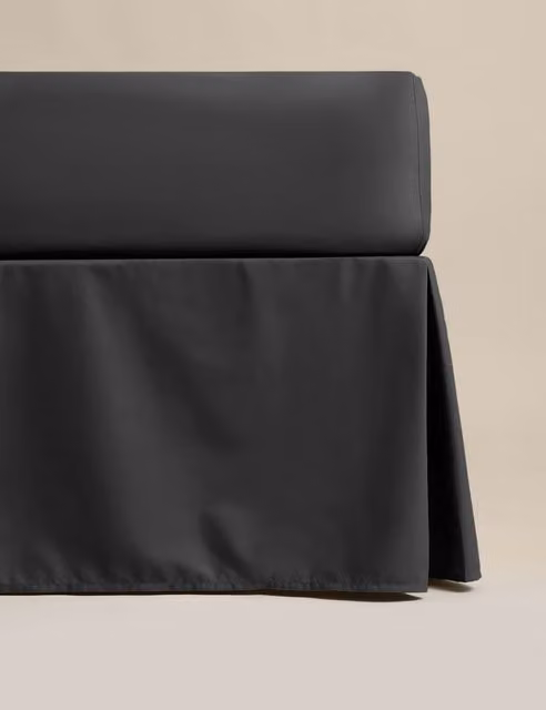 M&S Pure Egyptian Cotton Valance Sheet in Black