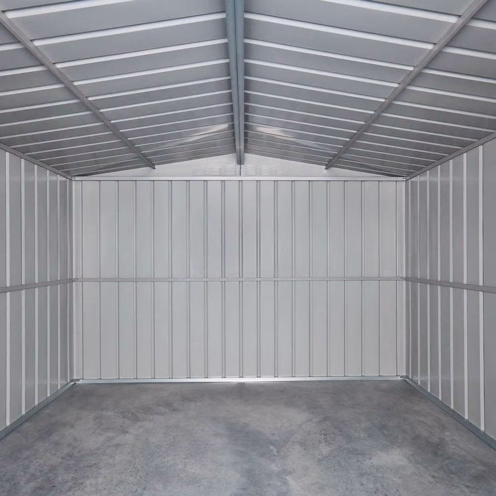 Mercia Global Apex Galvanised Steel Garden Shed in Green, W308 x D372 x H203 cm