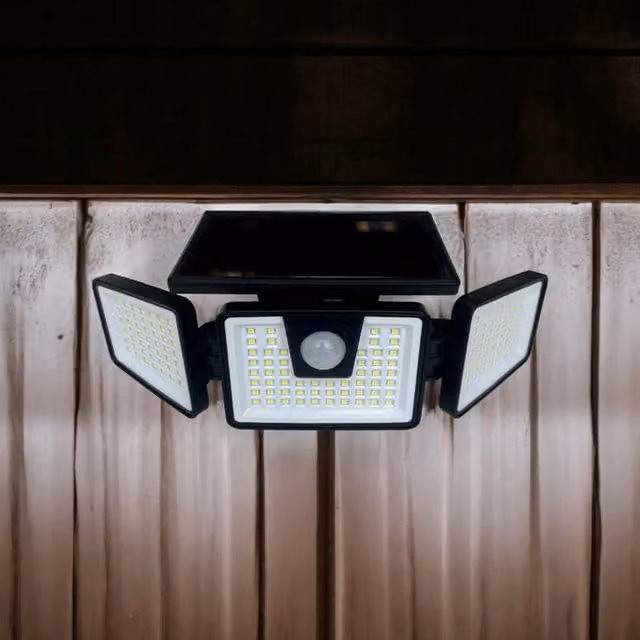 Lighting Legends Panoramic PIR Solar Motion Security LED Floodlight - Black