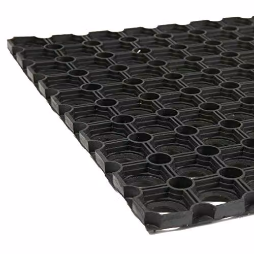 Nicola Spring Heavy Duty Rubber Door Mat Set of 2, Black, W: 60 cm, D: 40 cm – 5