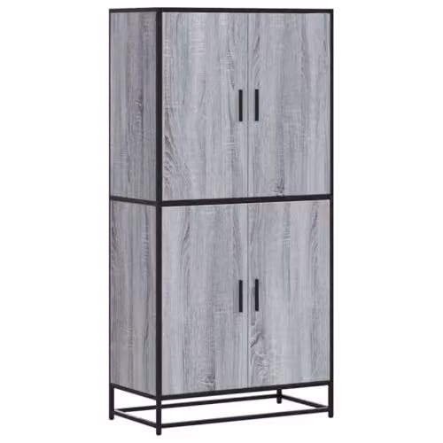 vidaXL Industrial Highboard Sideboard in Grey Sonoma, W/D/H: 68 x 35 x 139 cm – 1