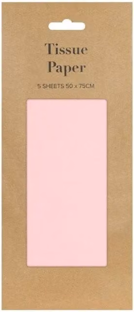 KDMD Pale Pink Tissue Paper Pack of 60 Sheets (12 Packs)