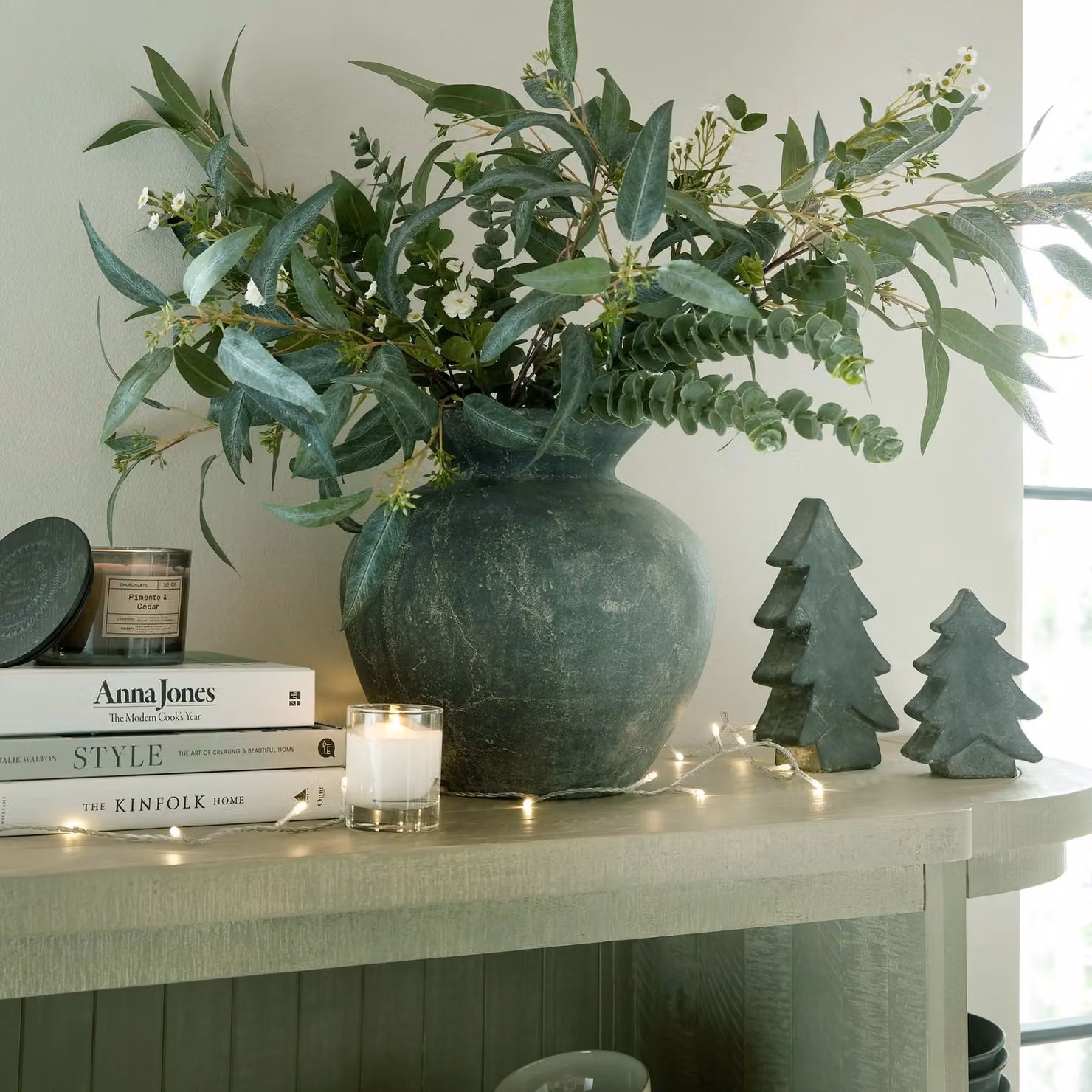 Love Lace Amalfi Modern Grey Ceramic Tabletop Christmas Tree – 3