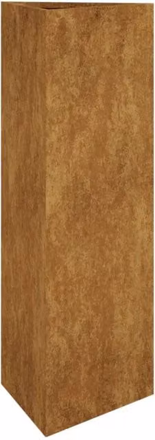 Berkfield Home Brown Corten Steel Garden Planter Tub, W/D/H: 30 x 26 x 75 cm