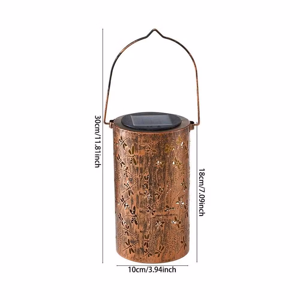 EONLION Bronze Solar Hanging Lantern for Outdoor Garden, Height: 100 cm – 2