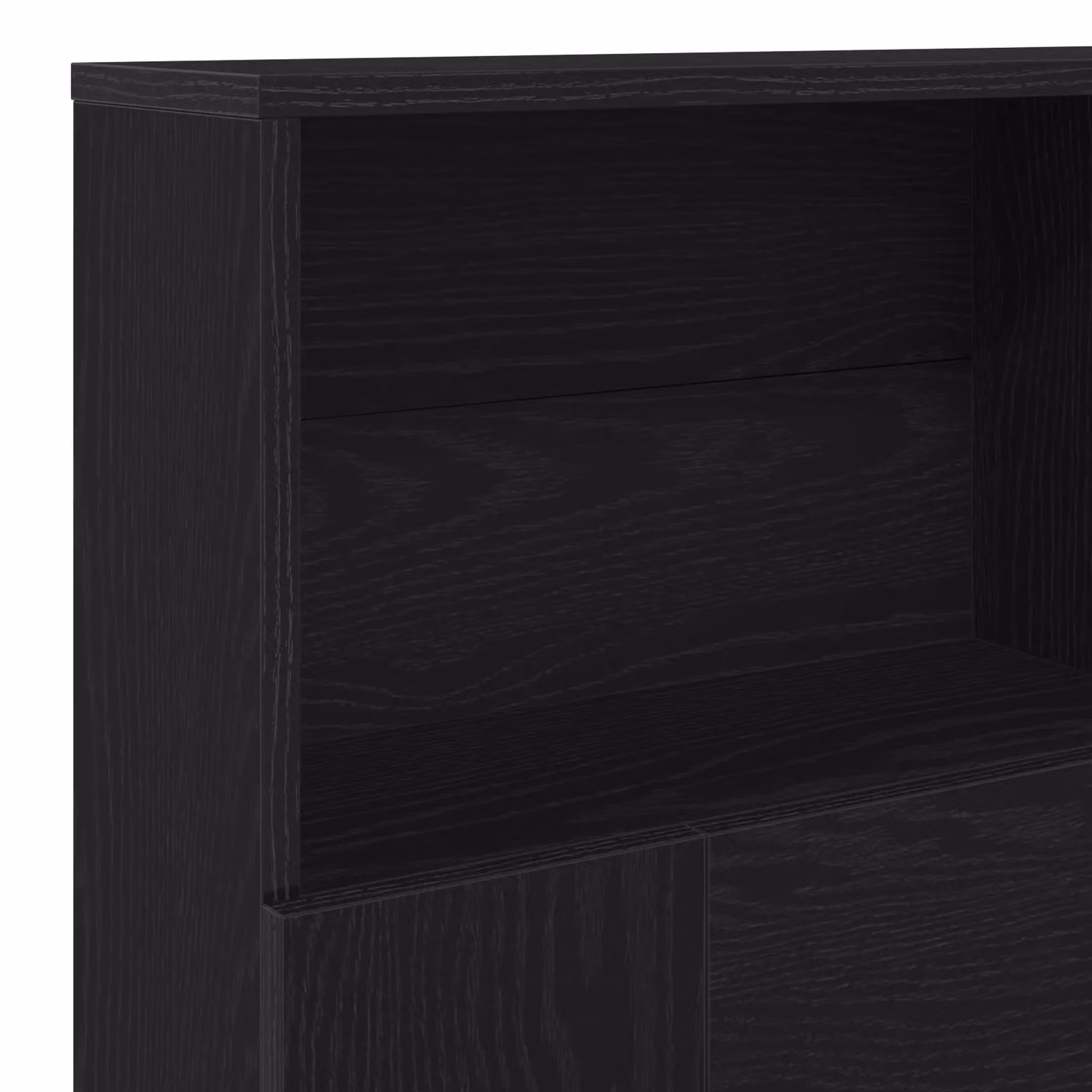 Berkfield Home Modern Black Oak Headboard Cabinet with Side Compartments W/D/H: 180 x 19 x 103.5 cm – 5
