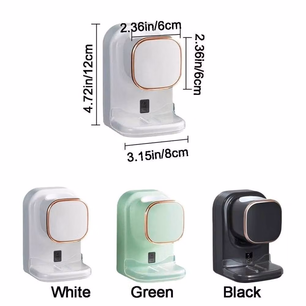 FLAVORA Black Automatic Electric Toothpaste Dispenser, Wall Mounted with Adhesive Fixings – 2