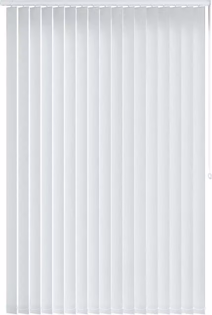 Terrys Made to Measure Semi-Transparent White Wood Vertical Blind