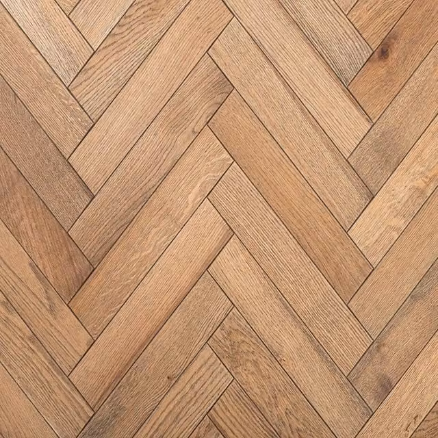 Kenwood Natural Oak Herringbone Engineered Flooring with Brushed UV Oiled Finish