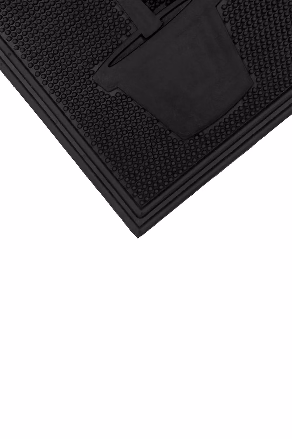 JVL Black Rubber Pin Scraper Doormat, W: 45 cm, D: 75 cm – 3