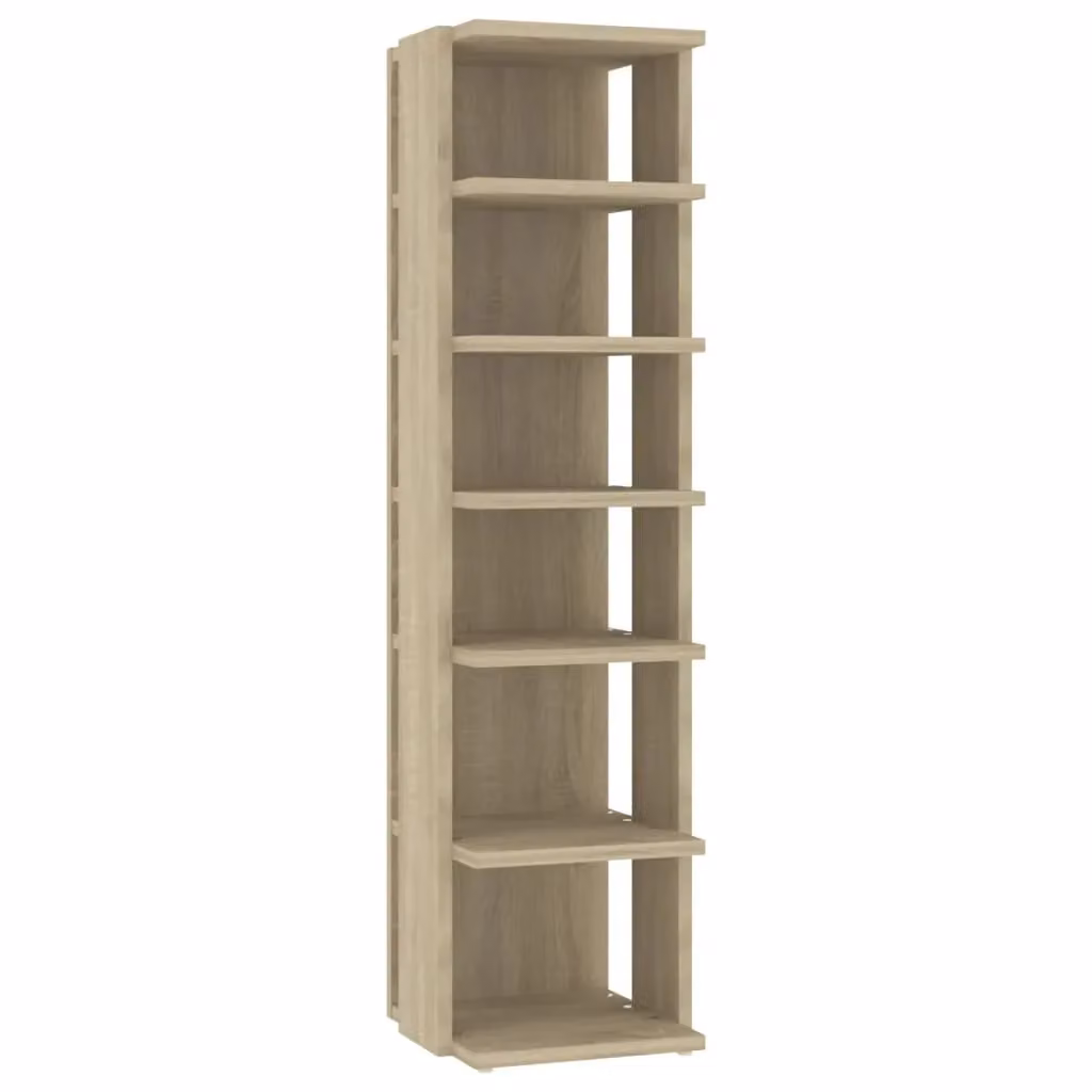 Berkfield Home Set of 2 Sonoma Oak Shoe Cabinets in Brown, W/D/H: 25 x 27 x 102 cm – 3
