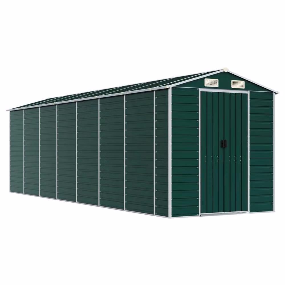 Berkfield Green Galvanised Steel Gable Garden Shed W/D/H: 191 x 640 x 198 cm – 3