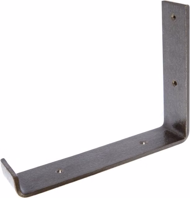 Hammer and Tongs Industrial Iron Scaffold Board Shelf Bracket in Matt Black and Grey, D: 23.5 cm