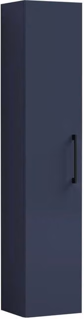 Balterley Bramshall Tall Storage Unit with Soft Close Door, Dark Blue Matt