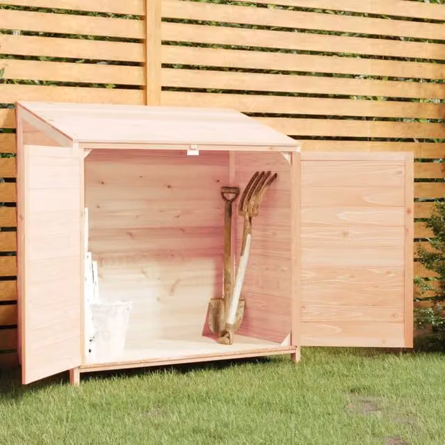 Berkfield Home Rustic Corner Garden Shed in Brown, Solid Wood, W/D/H: 102 x 52 x 112 cm