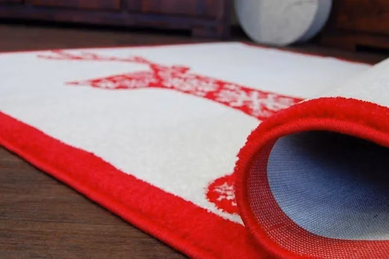 RugsX Xmas Red Rectangular Polypropylene Rug, W: 100 cm, L: 170 cm – 4