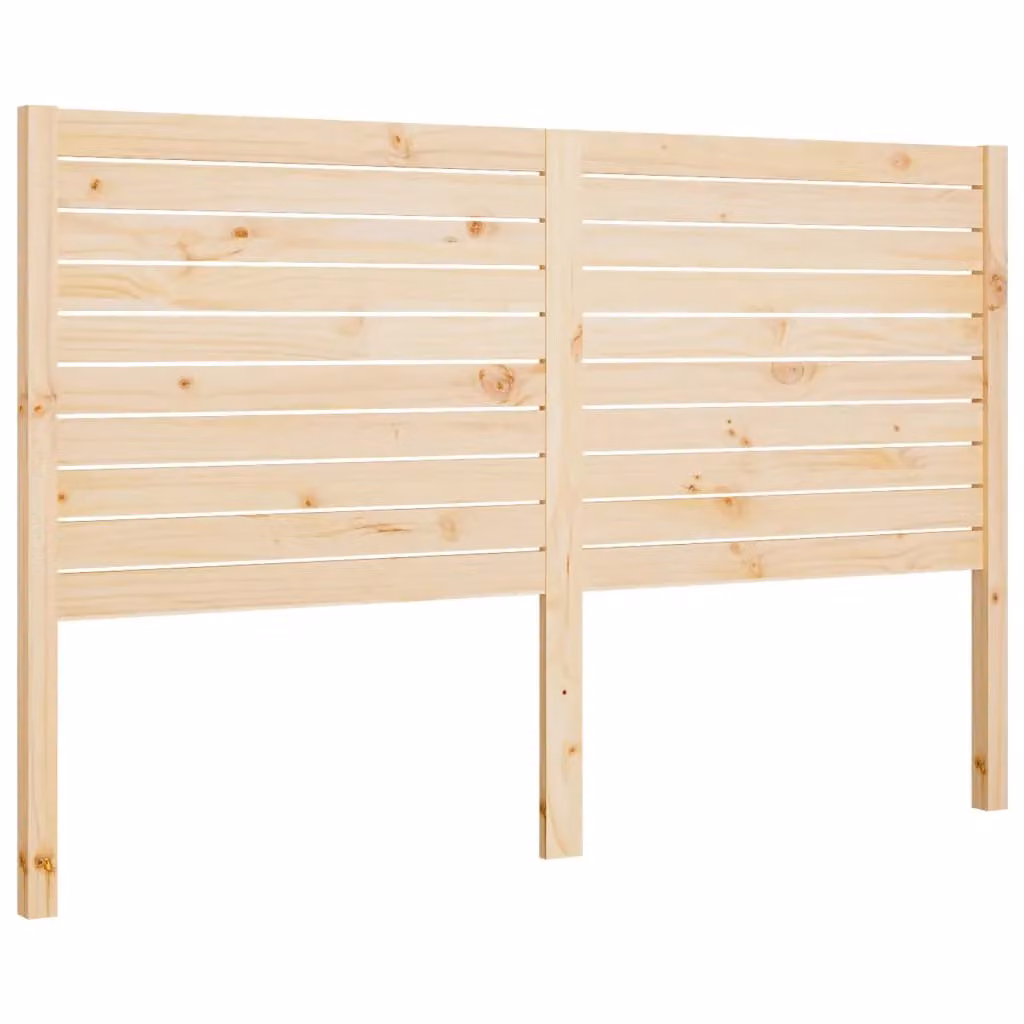 Berkfield Home Rustic Solid Wood Pine Bed Headboard in Brown, W: 146 cm, D: 4 cm, H: 100 cm – 2