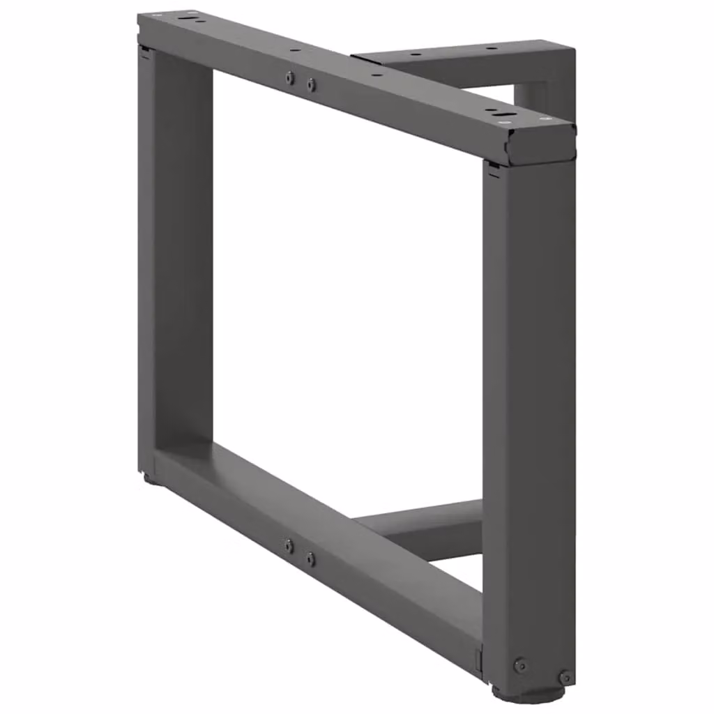 Berkfield Home T-Shaped Coffee Table Legs, 2 Piece Anthracite and Black Steel, W/D/H: 60 x 25 x 42-43 cm – 2