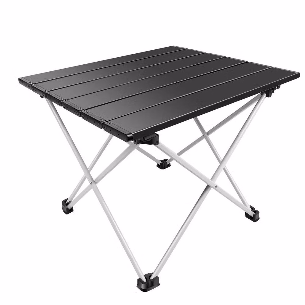 SPETLEK Black Adjustable Folding Table Trestle, W: 100 cm, D: 60 cm, H: 32 cm – 5