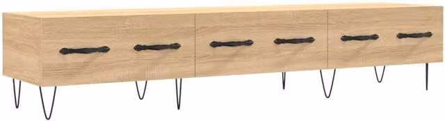 Berkfield Home Sonoma Oak TV Cabinet in Beige, W/D/H: 150 x 36 x 30 cm – 1