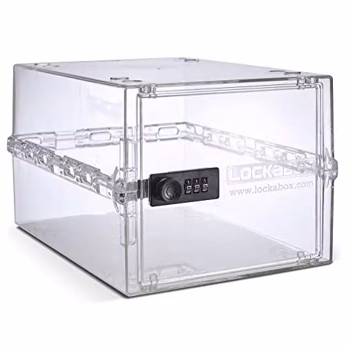 Lockabox One Premium Lockable Medicine Box, 10L, Transparent, W/D/H: 31 x 21 x 17 cm – 1