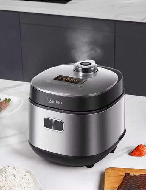 Midea 2L Rice Cooker with 9 Functions, Timer and Keep Warm Feature, Black