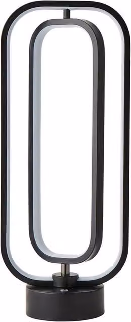 ValueLights Infinity Integrated LED Adjustable Revolving Table Lamp in Black