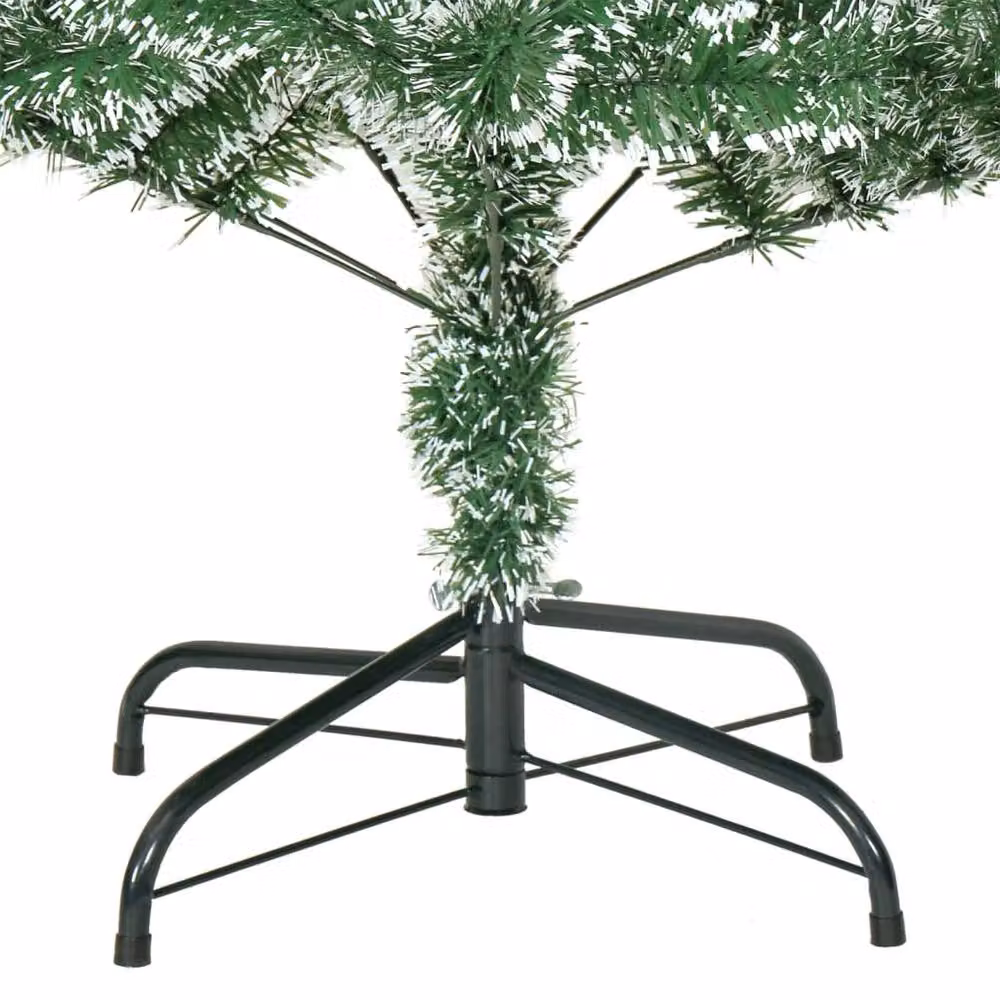 Berkfield Home Beautiful Flocked Snow Artificial Christmas Tree in Green and White, Height: 210 cm – 4