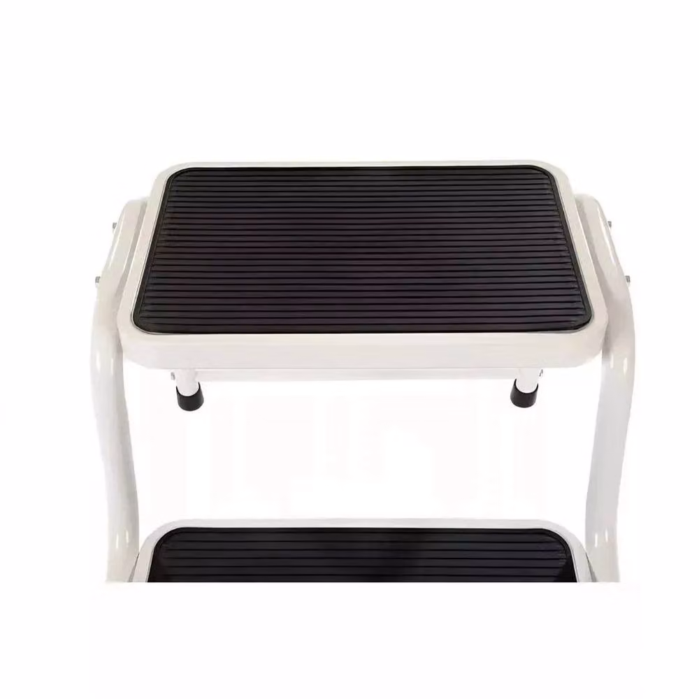 PAWNORA White Steel Double Step Stool with Non-Slip Rubber Feet – 2