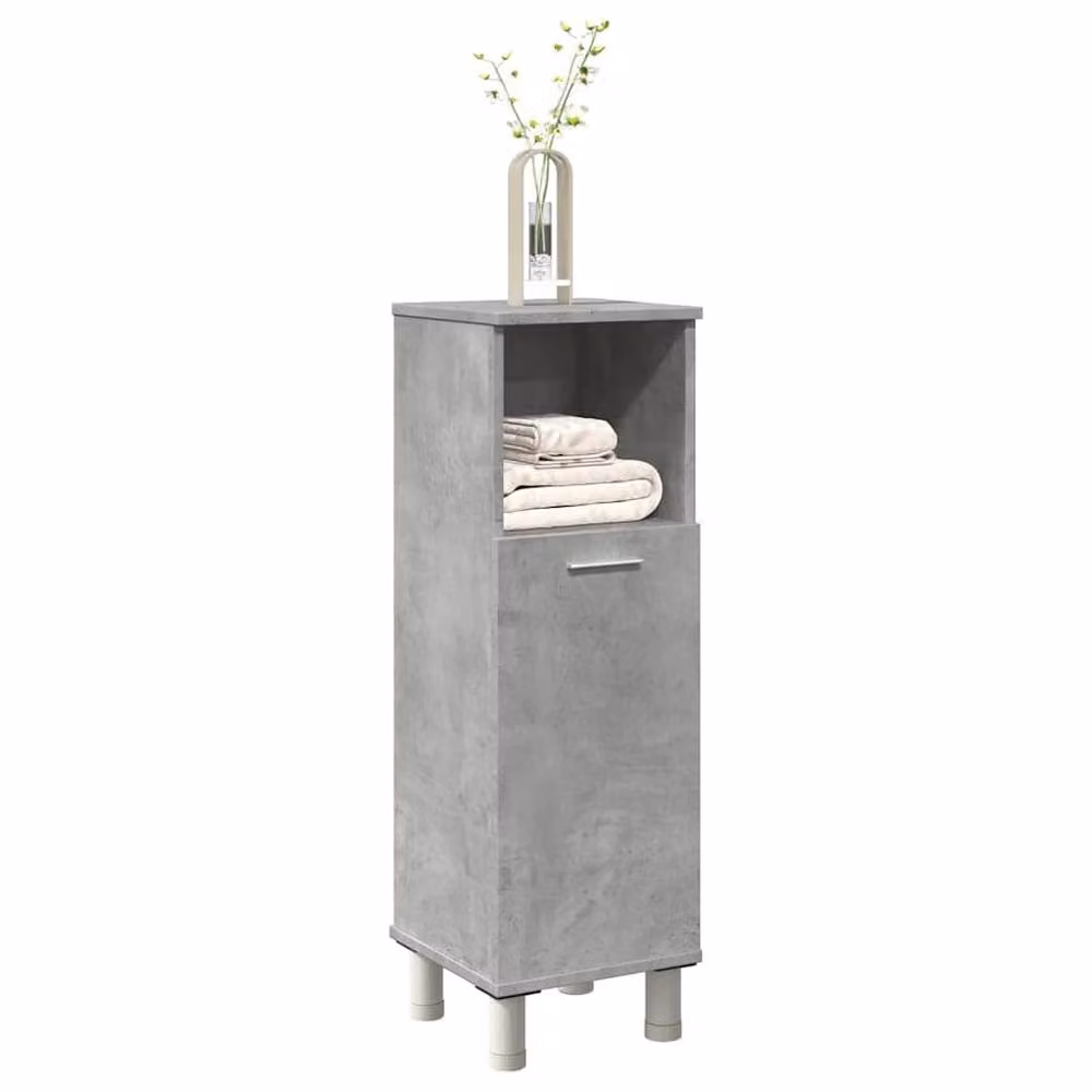 Berkfield Home Modern Freestanding Bathroom Cabinet in Concrete Grey, W/D/H: 30 x 30 x 95 cm – 2
