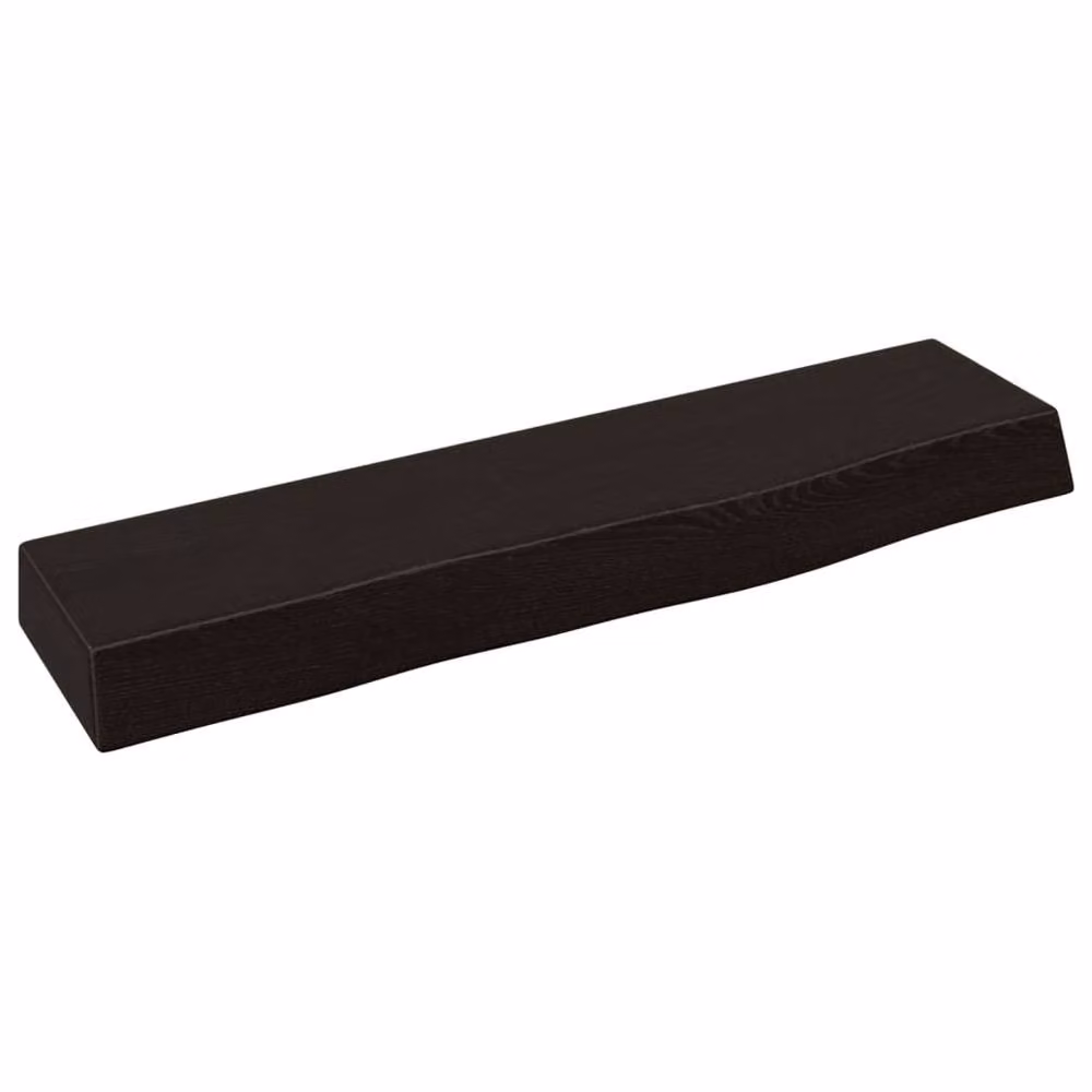 Berkfield Home Wall Mounted Rustic Oak Shelf, Dark Grey, W: 40 cm, D: 10 cm, H: 4 cm – 2