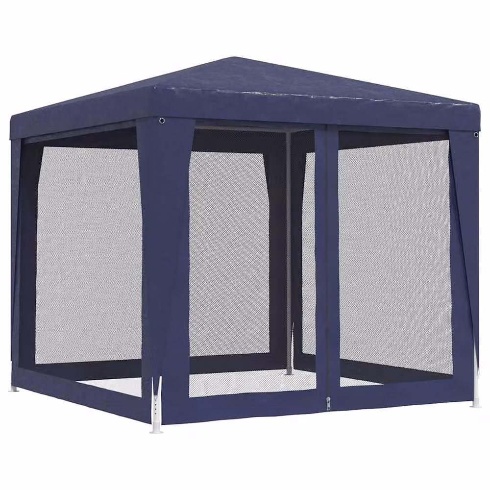 Berkfield Home Party Tent with 4 Mesh Sidewalls, Blue, 2.5 x 2.5 m – 4