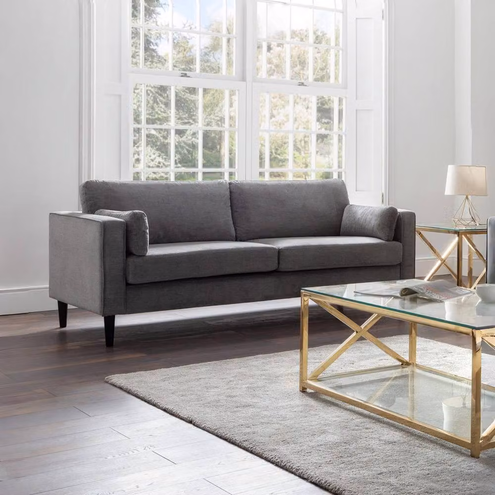 Cheshire Hayward 2 Seater Sofa in Dark Grey Chenille Fabric – 2