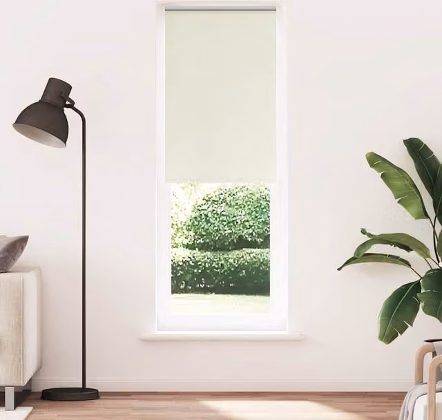Berkfield Home Blackout Roller Blind in Off-White, W 70 cm x H 230 cm, Thermal Insulating Polyester Fabric