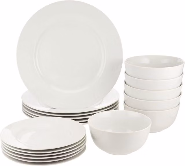 Glim & Glam 12 Piece White Porcelain Dinner Set – 1