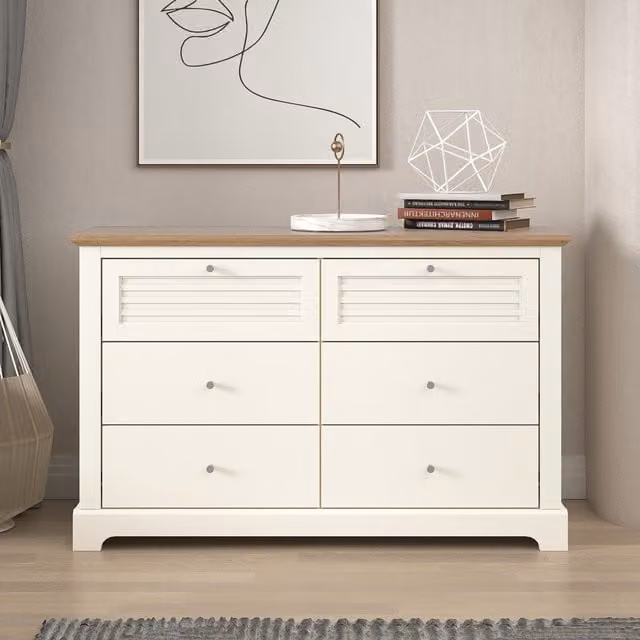 GFW Salcombe 6 Drawer Chest in White