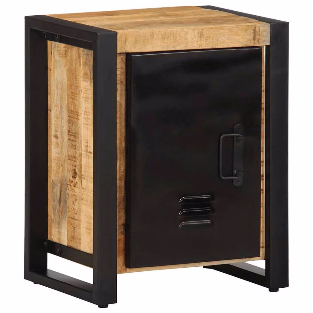 Berkfield Home Beautiful Bedside Cabinet in Brown Solid Mango Wood, W/D/H: 40 x 30 x 51 cm – 2