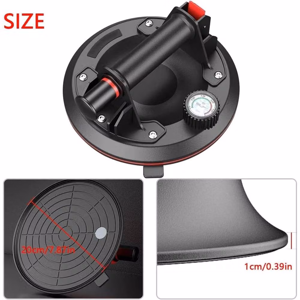 SPETLEK 2x 8 inch Black Glass Vacuum Suction Cup Pads, Width: 52 cm – 4