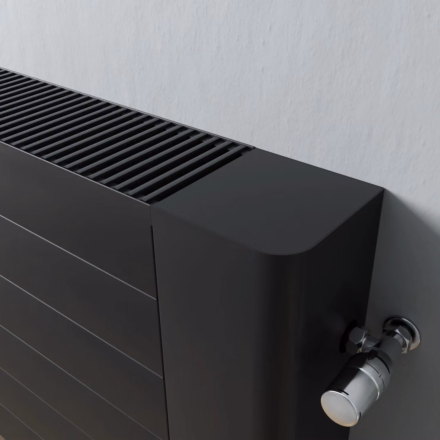 Agadon Lisbon Designer LST Convector in Black, W: 60.0 cm, H: 88.0 cm – 2