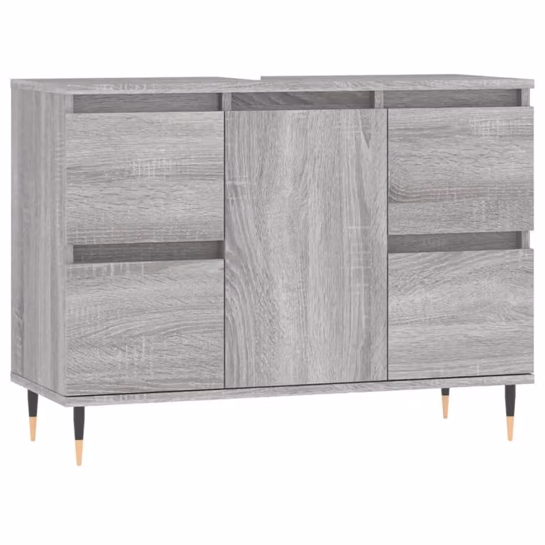 Berkfield Home Grey Sonoma Bathroom Cabinet W/D/H: 80 x 33 x 60 cm