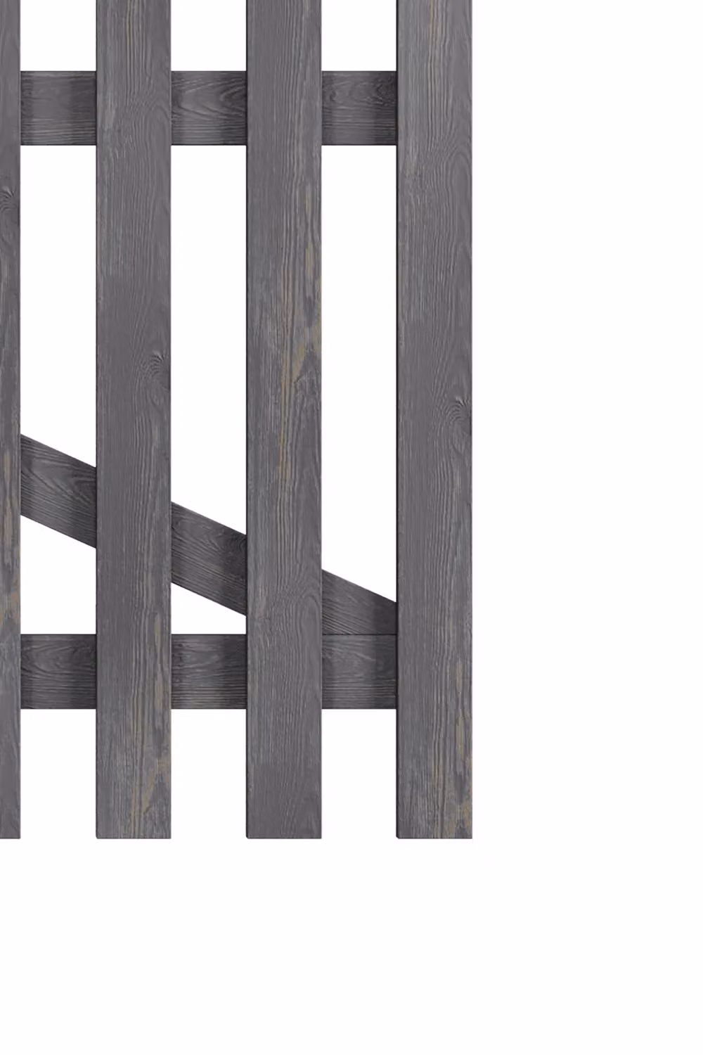 Living and Home Grey Arched Wooden Outdoor Garden Gate, W: 120 cm, H: 90 cm – 5