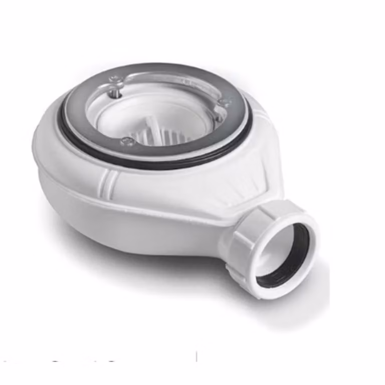 Royal Bathrooms 90mm Premium Mega Fast Flow Shower Tray Waste with Hair Filter in White