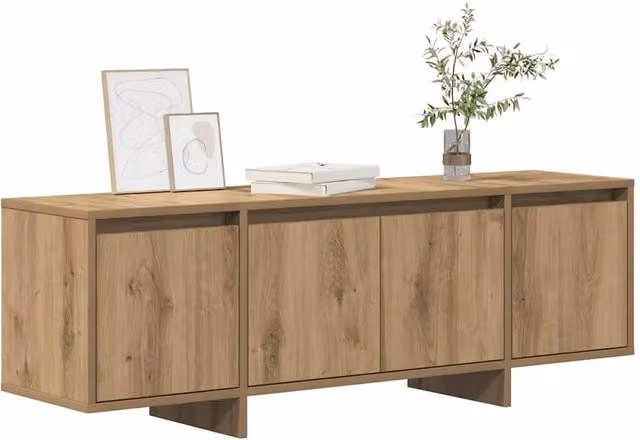 Berkfield Home Artisan Oak TV Cabinet in Brown, W/D/H: 120 x 30 x 40.5 cm – 1