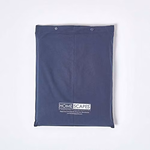 Homescapes Blue Egyptian Cotton Percale Flat Sheet, 200 Thread Count, W: 140 cm x L: 200 cm – 3