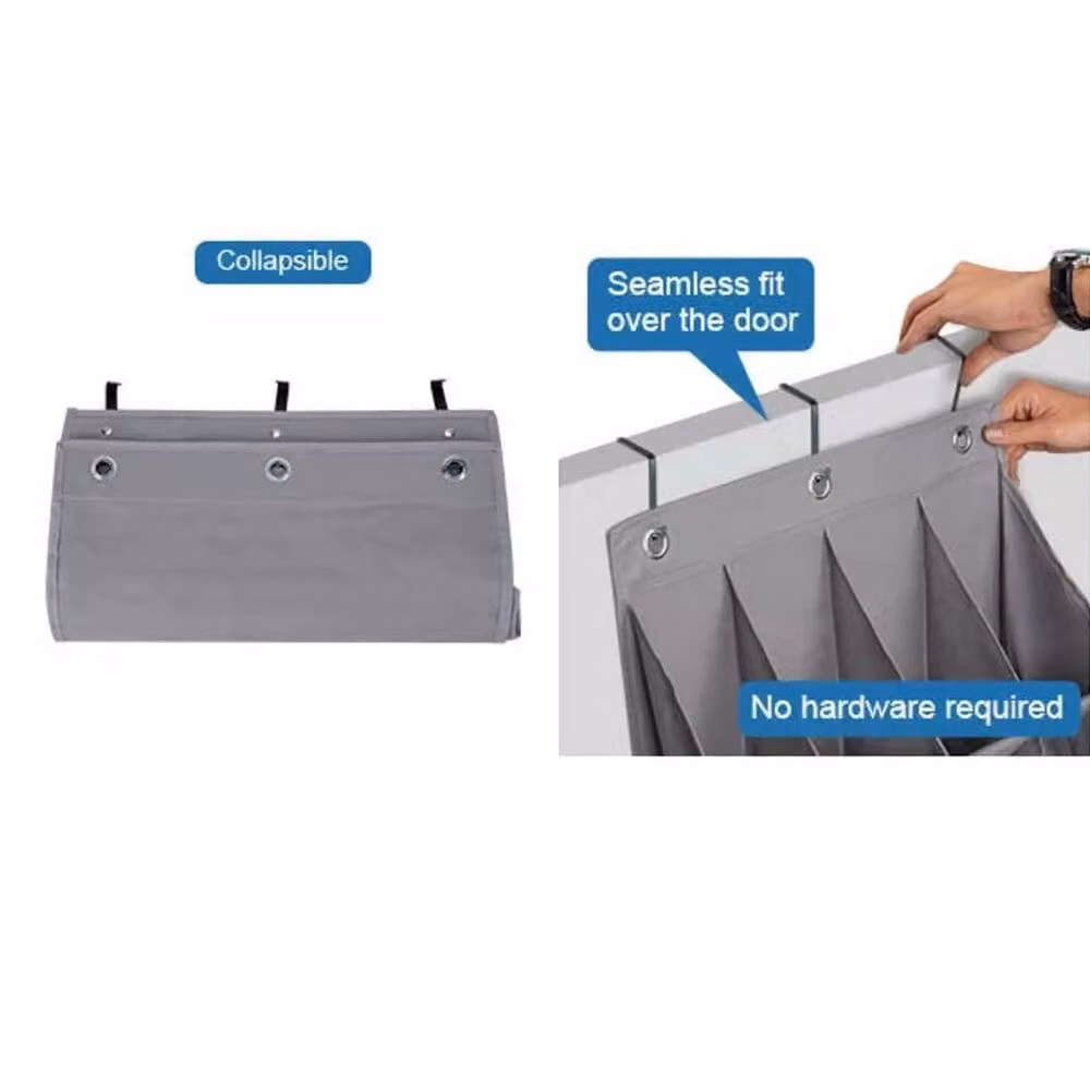 EONLION 11 Pocket Large Shoe Rack Storage Bag, Grey, W: 50 cm, D: 50 cm – 5