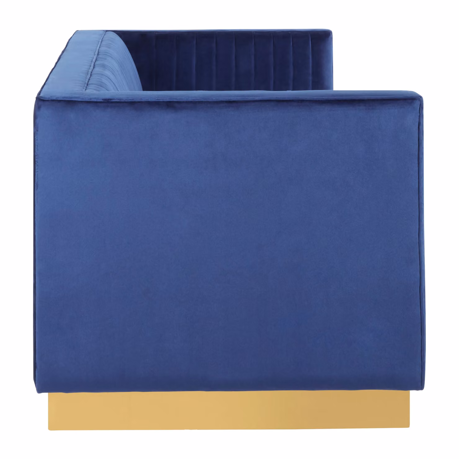 Orsina 3 Seat Blue Velvet Upholstered Sofa – 5