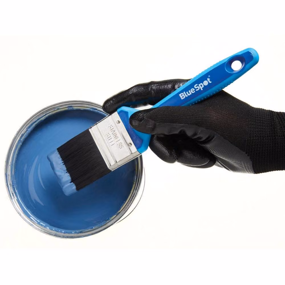 Bluespot Tools 3 Piece Soft Grip Synthetic Paint Brush Set in Blue and Multicolour – 3