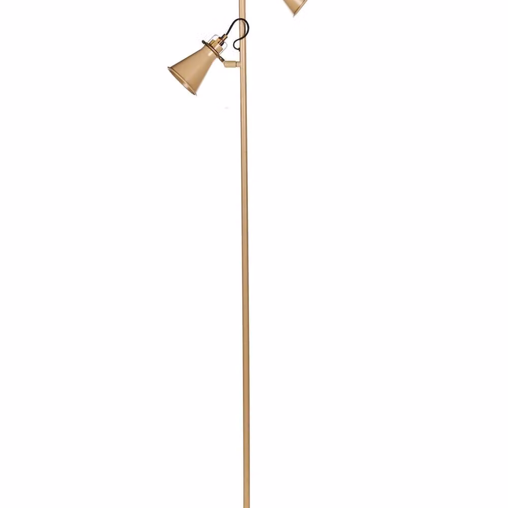 Wyld and Coco Beacon Beige Metal Floor Lamp with Adjustable Cone Shade – 2